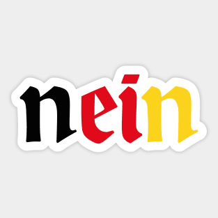 Vintage Retro Funny Saying German Nein Sticker